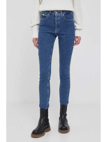 Дънки Calvin Klein Jeans в синьо J20J221585