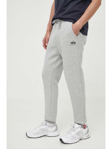 Спортен панталон Alpha Industries Basic Jogger SL в сиво