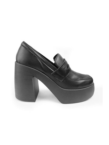 Обувки с дебел ток Altercore GRACE BLACK Grace в черно с висок ток