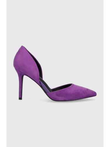 Обувки с висок ток Answear Lab в лилаво
