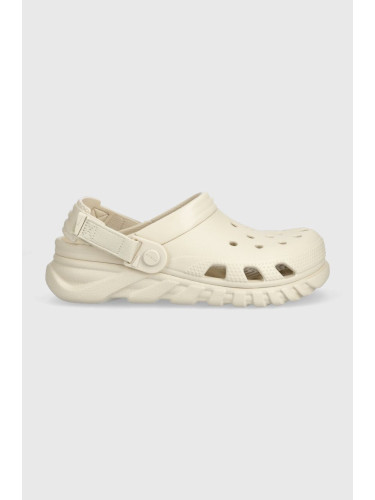 Чехли Crocs Duet Max II Clog в бежово с платформа 208776