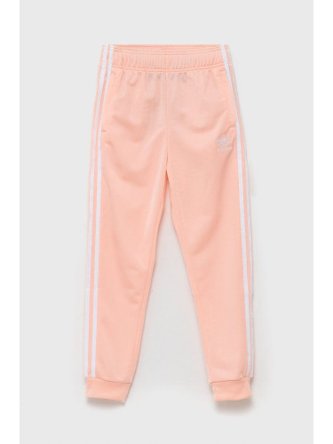 Детски панталон adidas Originals H37870 в розово с изчистен дизайн