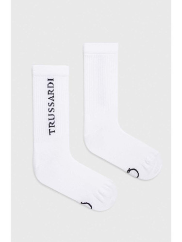 Чорапи Trussardi в бяло