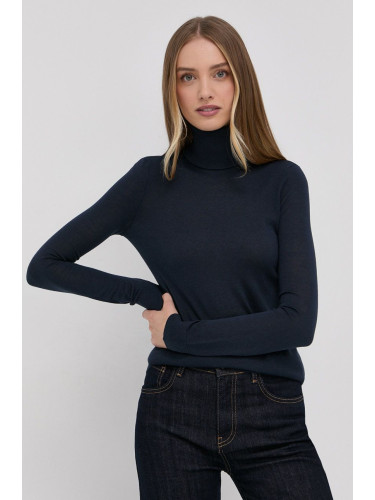 Пуловер Lauren Ralph Lauren дамски в тъмносиньо с ниско поло