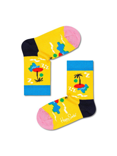 Детски чорапи Happy Socks Island In The Sun в жълто