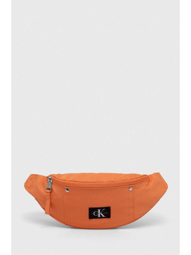 Чанта за кръст Calvin Klein Jeans в оранжево