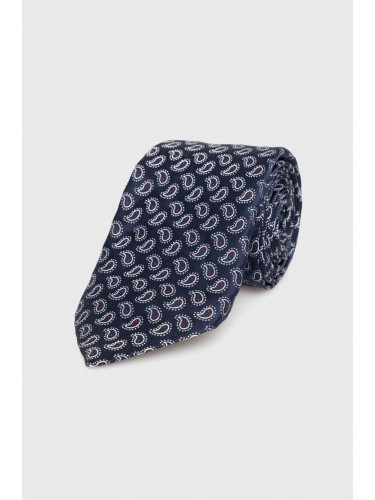 Копринена вратовръзка BOSS в синьо