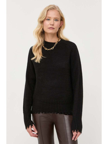 Пуловер Silvian Heach дамски в черно от топла материя