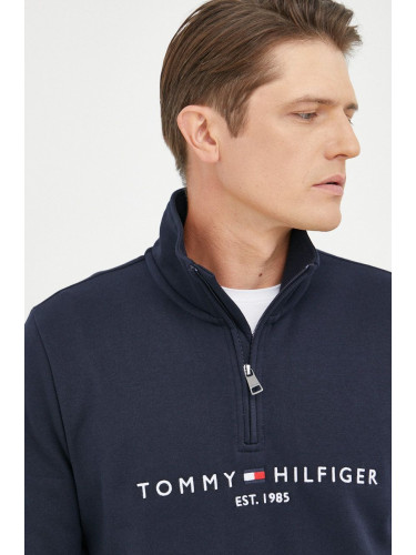 Суичър Tommy Hilfiger в тъмносиньо с апликация