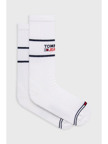Чорапи Tommy Jeans в бяло
