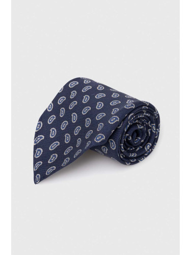 Копринена вратовръзка Polo Ralph Lauren в тъмносиньо
