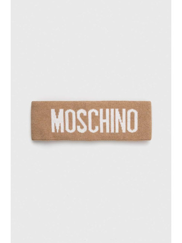 Вълнена лента за глава Moschino в кафяво
