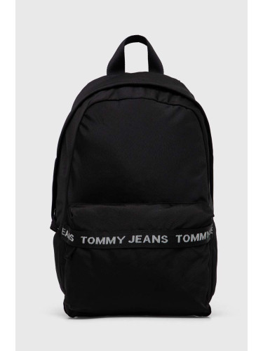 Раница Tommy Jeans в черно голям размер с принт