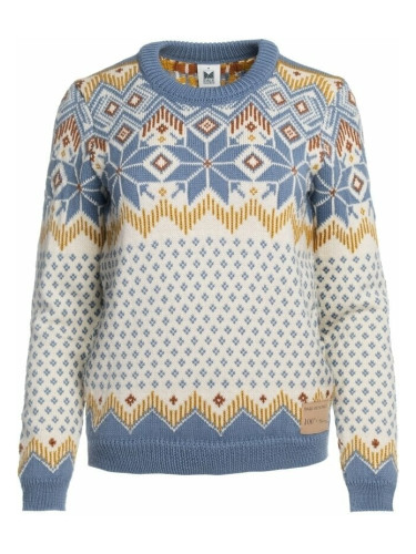 Dale of Norway Vilja Womens Knit Sweater Off White/Blue Shadow/Mustard XS Скачач