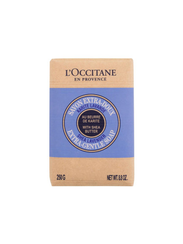 L'Occitane Shea Butter Lavender Extra-Gentle Soap Твърд сапун за жени 250 гр