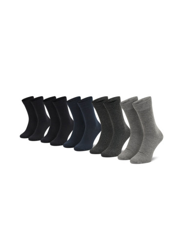 Jack&Jones Комплект 5 чифта дълги чорапи мъжки 12113085 Сив