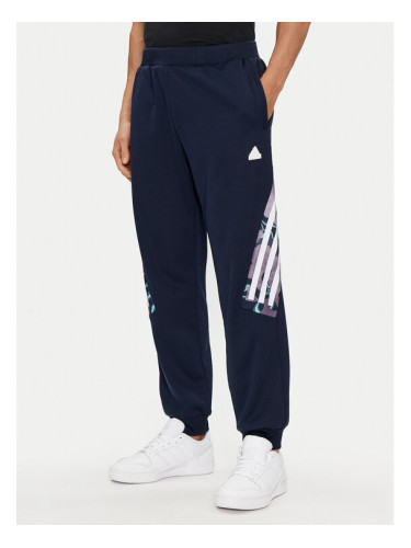 adidas Долнище анцуг Future Icons Allover Print IJ8853 Тъмносин Regular Fit