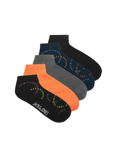 Jack&Jones Комплект 5 чифта къси чорапи мъжки 12238186 Цветен