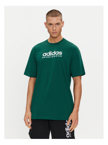adidas Тишърт All SZN Graphic IJ9434 Зелен Loose Fit