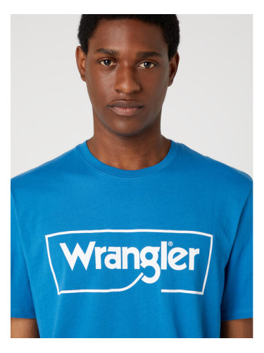 Wrangler Тишърт Frame Logo W70JD369F 112330823 Син Regular Fit