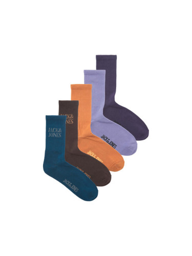 Jack&Jones Комплект 5 чифта дълги чорапи мъжки 12237481 Цветен