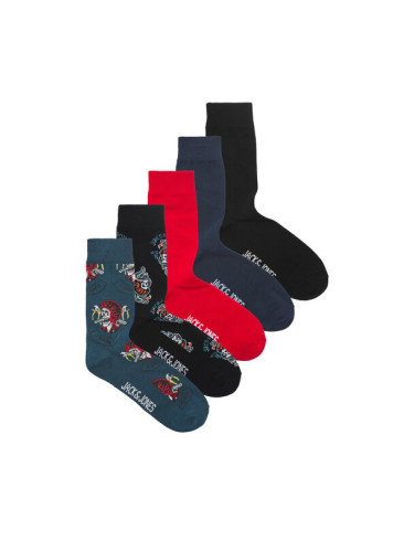 Jack&Jones Комплект 5 чифта дълги чорапи мъжки 12237456 Цветен