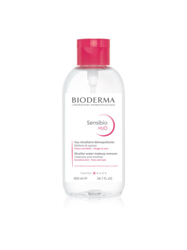Bioderma Sensibio H2O мицеларна вода за чувствителна кожа с дозатор 850 мл.