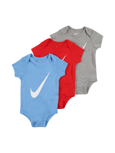 Nike Sportswear Бебешки гащеризони/боди  синьо / сив меланж / червено / бяло