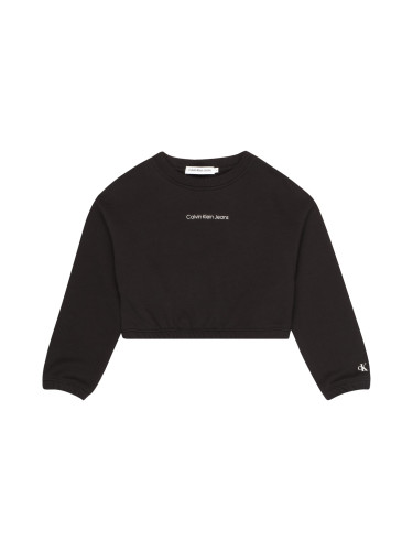 Calvin Klein Jeans Суичър  черно / бяло