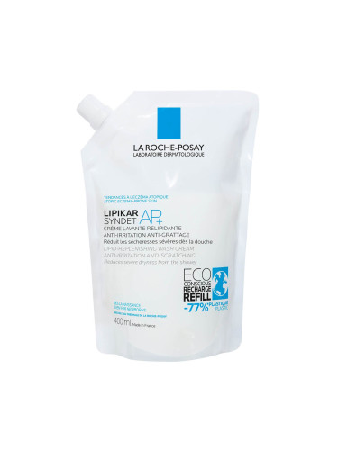 La Roche-Posay Lipikar Syndet AP+ Измивен крем за много суха кожа, склонна към атопия Еко опаковка 400 ml