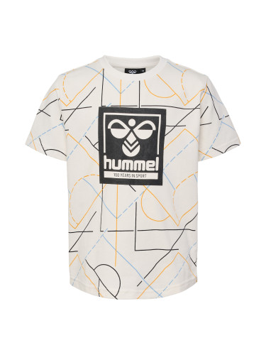 Hummel Тениска 'Carlos'  кремаво / светлосиньо / оранжево / черно