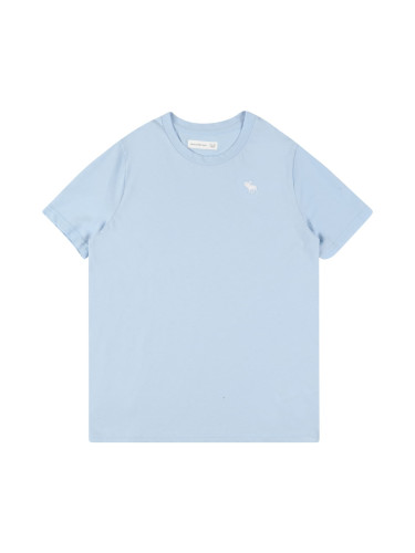 Abercrombie & Fitch Тениска  светлосиньо / бяло