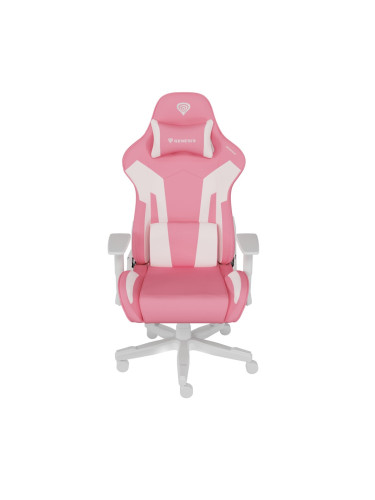 Геймърски стол Genesis Nitro 710, еко кожа, до 150кг издръжливост, възглавница, розов