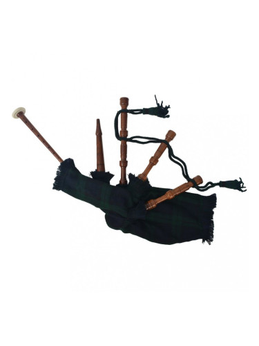 Sonata Голяма шотландска гайда за деца зелено-черен Black Watch тартан