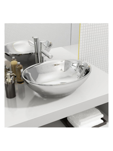 Sonata Мивка, 40x33x13,5 см, керамична, сребриста