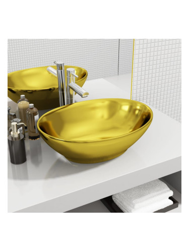 Sonata Мивка, 40x33x13,5 см, керамична, златиста