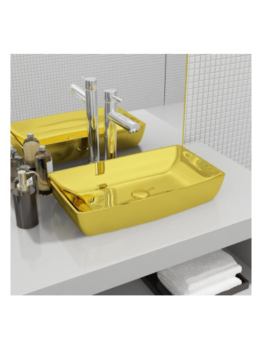 Sonata Мивка, 71x38x13,5 см, керамична, златиста