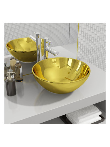 Sonata Мивка, 32,5 x14 см, керамична, златиста