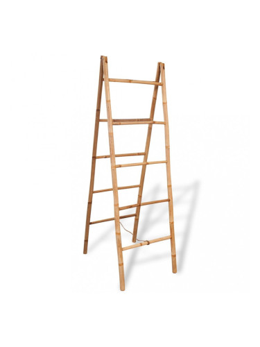 Sonata Двойна стълба за кърпи, с 5 бабукови стъпълца, 50x160 cм