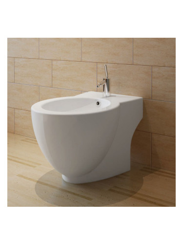 Sonata Кръгло биде, стоящо, бяло, висококачествена керамика