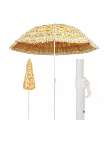 Sonata Плажен чадър, естествен, 240 см, хавайски стил