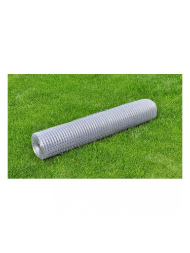 Поцинкована телена мрежа, 1м х 25м, с дебелина на нишката 0,7 мм.