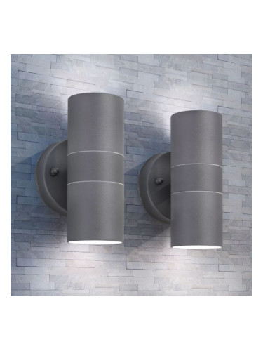 Sonata Външни LED лампи, 2бр, неръждаема стомана, насочени горе/долу