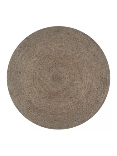 Sonata Ръчно тъкан килим от юта, кръгъл, 90 см, сив