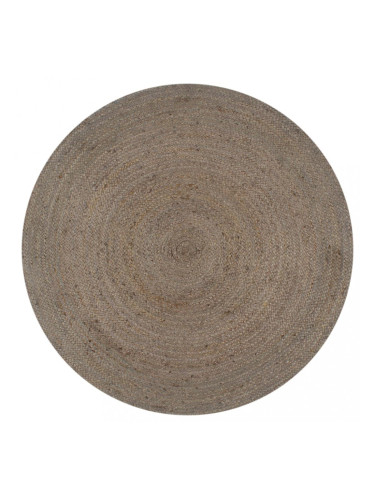 Sonata Ръчно тъкан килим от юта, кръгъл, 120 см, сив