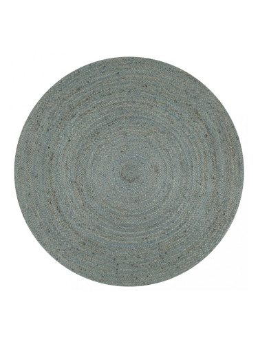 Sonata Ръчно тъкан килим от юта, кръгъл, 90 см, маслиненозелен