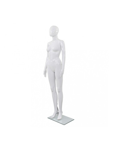 Sonata Женски манекен в цял ръст, стъклена основа, бял гланц, 175 см