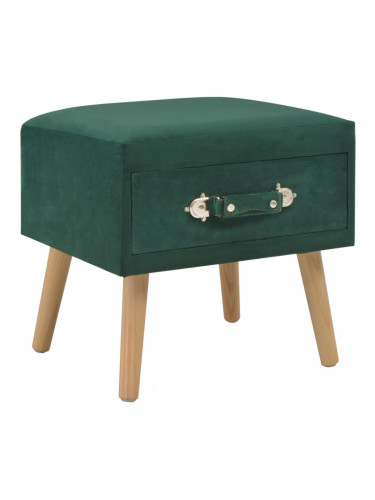 Sonata Нощно шкафче, зелено, 40x35x40 см, кадифе