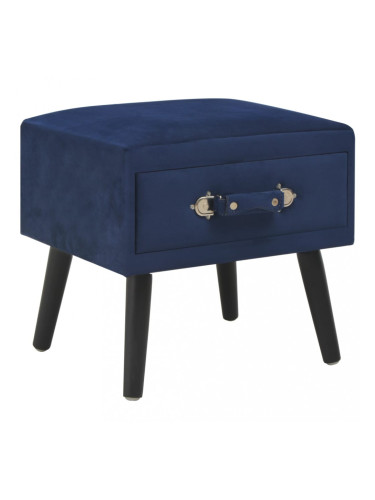 Sonata Нощно шкафче, синьо, 40x35x40 см, кадифе
