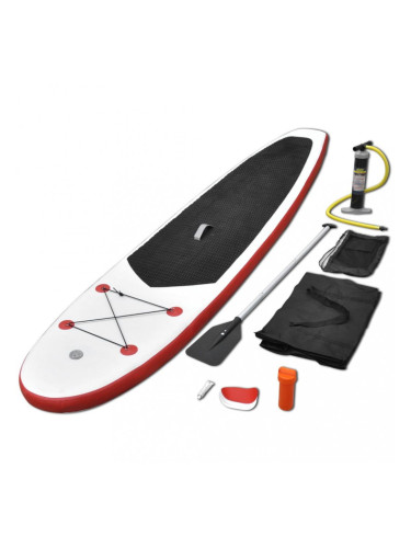 Борд за гребане, надуваем, червено и бяло